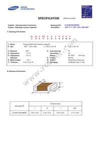 CL03A472KA3NNNC Datasheet Cover