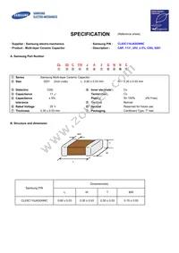 CL03C110JA3GNNC Datasheet Cover