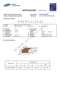 CL05B152KA5NNNC Datasheet Cover