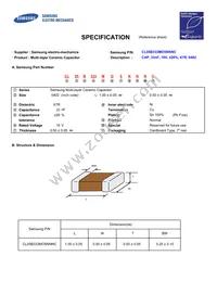 CL05B333MO5NNNC Datasheet Cover