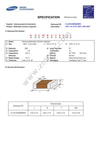 CL10A105MQ8NNNC Datasheet Cover