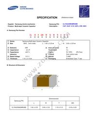 CL10A226MQMNUBE Datasheet Cover