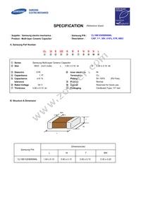 CL10B102KB8NNNL Datasheet Cover