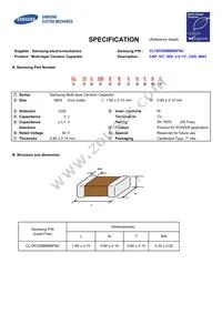 CL10C050BB8NFNC Datasheet Cover