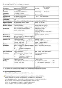 CL10C0R5BB8NNND Datasheet Page 2