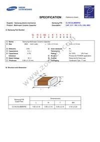 CL10C332JB8NFNC Datasheet Cover