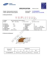 CL10C680JB8NFNC Datasheet Cover