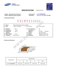 CL10Y106MQ8NRNC Datasheet Cover