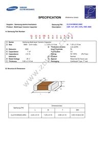 CL21A105KACLNNC Datasheet Cover