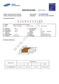 CL21A226MQQNNWE Datasheet Cover