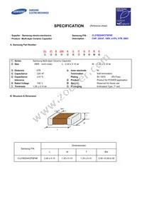 CL21B224KCFSFNE Datasheet Cover