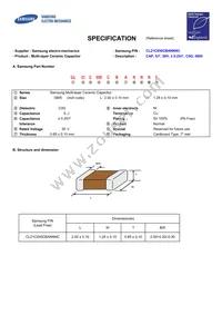 CL21C050CBANNNC Datasheet Cover