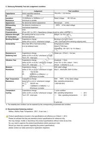 CL21C100JECNNWC Datasheet Page 2