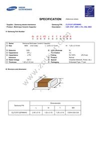 CL21C471JDFNNWG Datasheet Cover