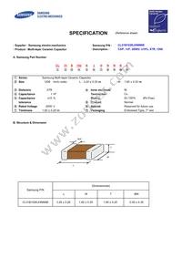 CL31B102KJHNNNE Datasheet Cover