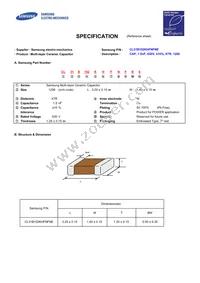 CL31B152KHFNFNE Datasheet Cover