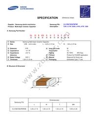CL31B472KHFNFNE Datasheet Cover