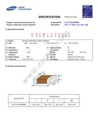 CL31C102JHHNNNF Datasheet Cover