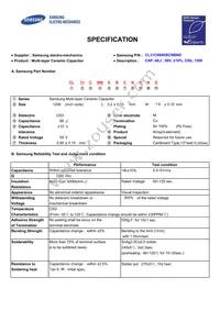 CL31C680KBCNBND Datasheet Cover