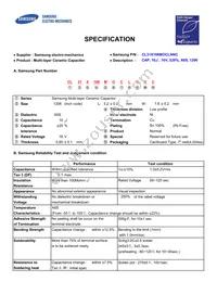 CL31X106MOCLNNC Datasheet Cover