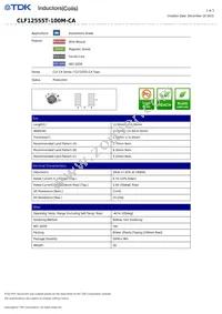 CLF12555T-100M-CA Datasheet Cover