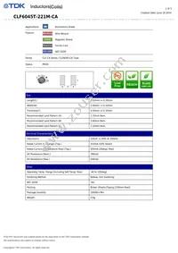 CLF6045T-221M-CA Datasheet Cover