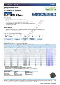 CLF7045NIT-6R8N-D Datasheet Cover