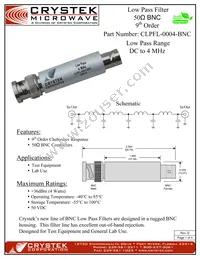 CLPFL-0004-BNC Datasheet Cover