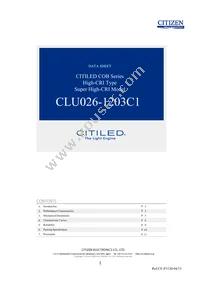 CLU026-1203C1-403H7G5 Datasheet Cover