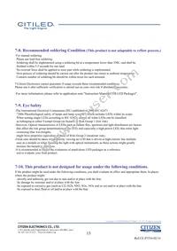 CLU028-1203C4-303H7K4 Datasheet Page 13