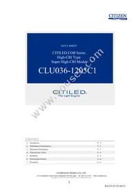 CLU036-1205C1-403H7G5 Datasheet Cover
