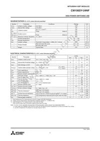 CM100DY-24NF Datasheet Page 2