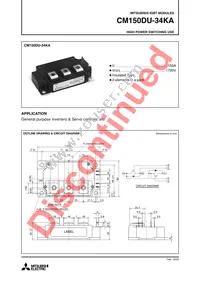 CM150DU-34KA Datasheet Cover