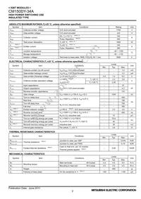CM150DY-34A Datasheet Page 2