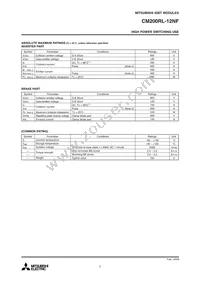 CM200RL-12NF Datasheet Page 2