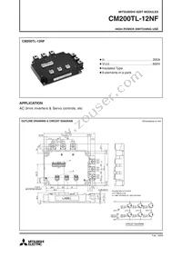 CM200TL-12NF Datasheet Cover