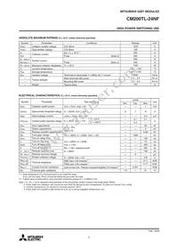 CM200TL-24NF Datasheet Page 2