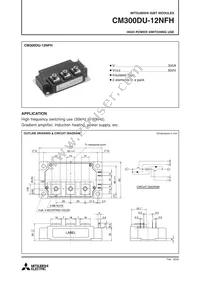 CM300DU-12NFH Datasheet Cover