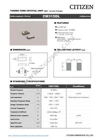 CM315DL32768EZFT Datasheet Cover