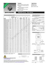 CM322522-R10ML Datasheet Cover