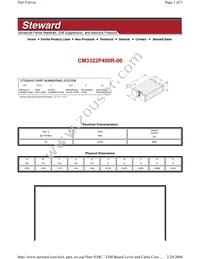 CM3322P400R-00 Datasheet Cover