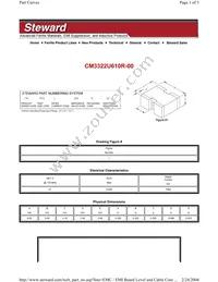 CM3322U610R-00 Datasheet Cover