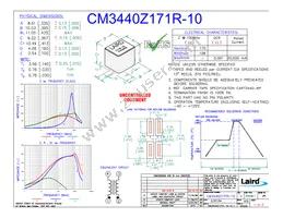 CM3440Z171R-10 Datasheet Cover