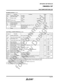 CM400DU-12F Datasheet Page 2