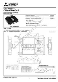 CM400DY-34A Datasheet Cover