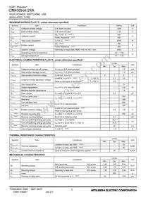 CM400HA-24A Datasheet Page 2