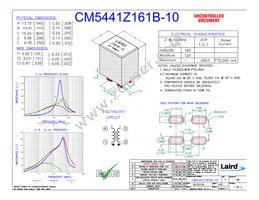 CM5441Z161B-10 Datasheet Cover