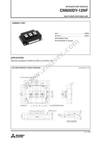 CM600DY-12NF Datasheet Cover