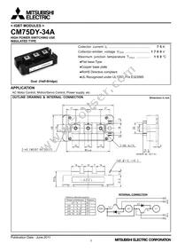 CM75DY-34A Datasheet Cover