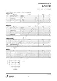 CM75MX-12A Datasheet Page 2